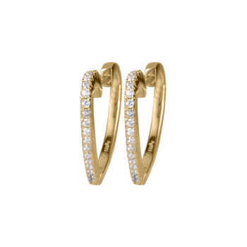 Jacques Lemans SE-O199B Damen Ohrringe Ohrstecker Sterlingsilber vergoldet mit White Topaz